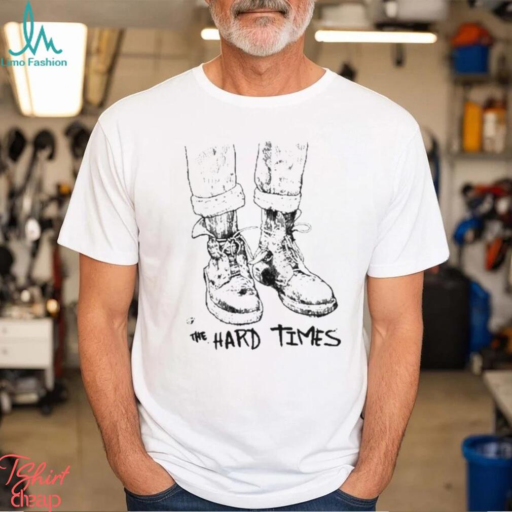 The hard times x dave kloc boot art design t shirt The hard times x dave kloc boot art design t shirt