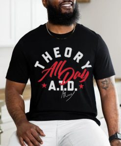 Theory a town down text signature shirt