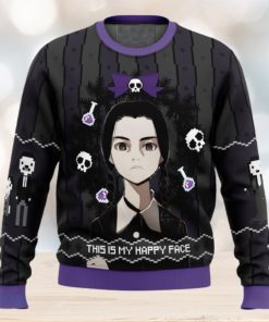 This is my Happy Face Wednesday Addams Xmas Ugly Christmas Sweater Christmas Gift For Men And Women