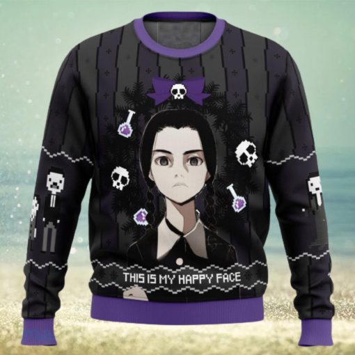 This is my Happy Face Wednesday Addams Xmas Ugly Christmas Sweater Christmas Gift For Men And Women