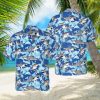 Santa Beach Pattern Hawaiian Shirt Merry Christmas Button Down Shirt Gift For Guys