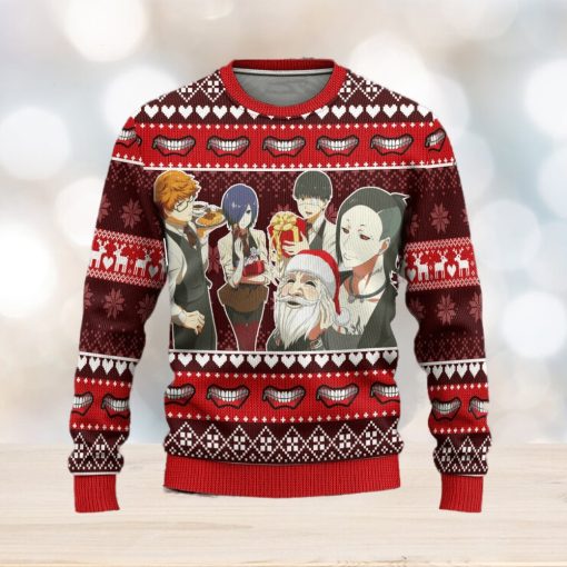 Tokyo Ghoul Anime Custom Xmas Ugly Christmas Sweater Gift For Men Women