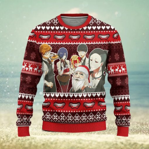 Tokyo Ghoul Anime Custom Xmas Ugly Christmas Sweater Gift For Men Women