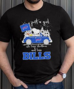 Top Just A Girl Who Lover Christmas And Love Bills Shirt