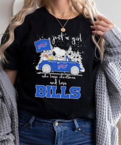 Top Just A Girl Who Lover Christmas And Love Bills Shirt