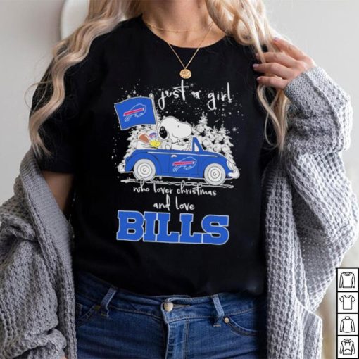 Top Just A Girl Who Lover Christmas And Love Bills Shirt