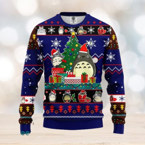 Totoro Ghibli Noel Blue 1 Amazing Gift Ugly Christmas 3D Sweater Christmas Gift For Men And Women