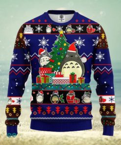 Totoro Ghibli Noel Blue 1 Amazing Gift Ugly Christmas 3D Sweater Christmas Gift For Men And Women