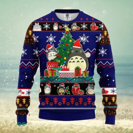 Totoro Ghibli Noel Blue 1 Amazing Gift Ugly Christmas 3D Sweater Christmas Gift For Men And Women