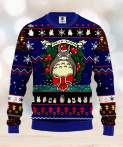 Totoro Ugly Christmas Sweater Blue Ideas For Men Women