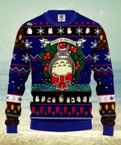 Totoro Ugly Christmas Sweater Blue Ideas For Men Women