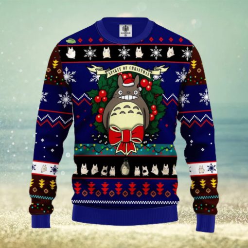 Totoro Ugly Christmas Sweater Blue Ideas For Men Women