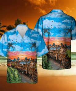 Train In The Summer Beautiful Blue Sky Unisex Hawaiian Shirts