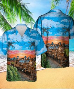 Train In The Summer Beautiful Blue Sky Unisex Hawaiian Shirts