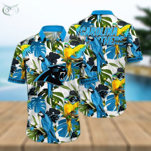 Trending NFL Carolina Panthers Floral Hawaiian Shirt