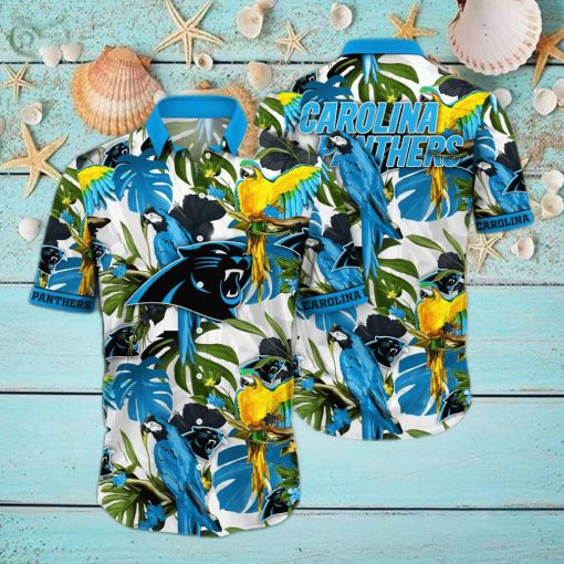 Trending NFL Carolina Panthers Floral Hawaiian Shirt