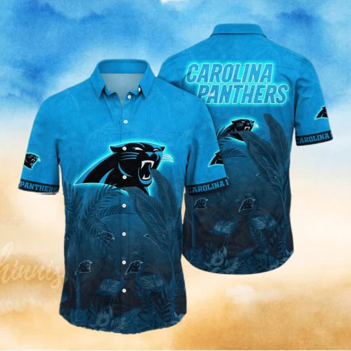 Trending NFL Carolina Panthers Flower Hawaiian Shirt