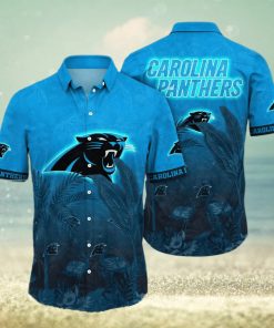 Trending NFL Carolina Panthers Flower Hawaiian Shirt