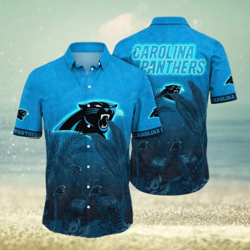 Trending NFL Carolina Panthers Flower Hawaiian Shirt