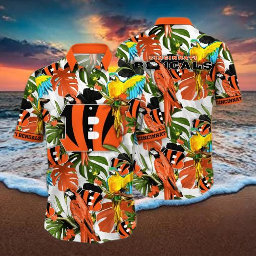 Trending NFL Cincinnati Bengals Flower Hawaiian Shirt