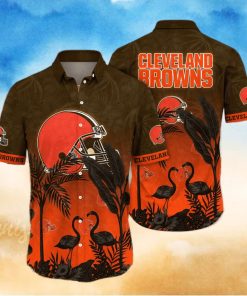 Trending NFL Cleveland Browns Floral Hawaiian Shirt