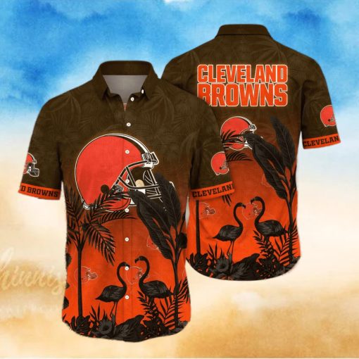 Trending NFL Cleveland Browns Floral Hawaiian Shirt