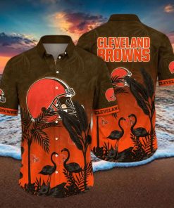 Trending NFL Cleveland Browns Floral Hawaiian Shirt