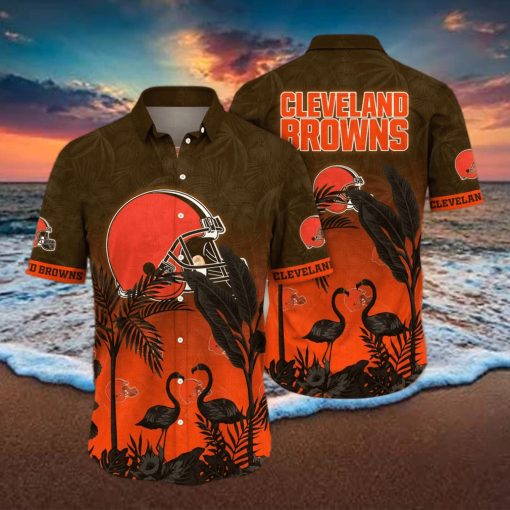 Trending NFL Cleveland Browns Floral Hawaiian Shirt