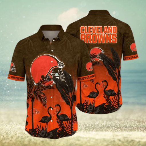 Trending NFL Cleveland Browns Floral Hawaiian Shirt