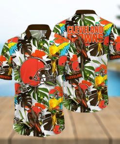 Trending NFL Cleveland Browns Flower Hawaiian Shirt