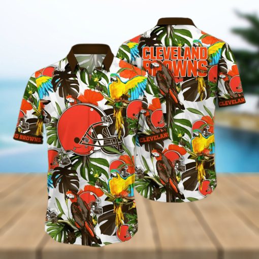 Trending NFL Cleveland Browns Flower Hawaiian Shirt