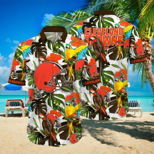 Trending NFL Cleveland Browns Flower Hawaiian Shirt