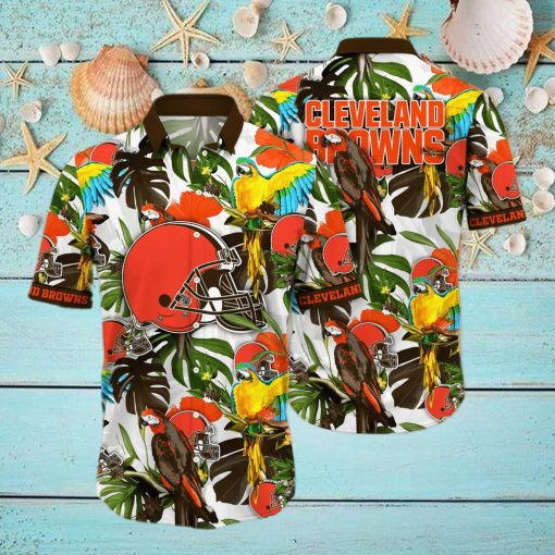 Trending NFL Cleveland Browns Flower Hawaiian Shirt