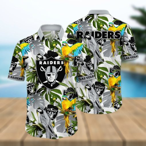 Trending NFL Las Vegas Raiders Flower Hawaiian Shirt