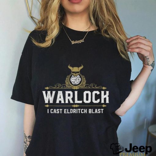 Trends Warlock Eldritch Blast D20 Funny Tabletop Rpg Gamers T Shirts