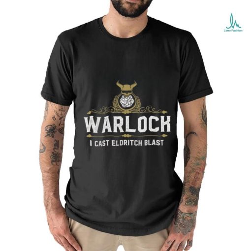 Trends Warlock Eldritch Blast D20 Funny Tabletop Rpg Gamers T Shirts