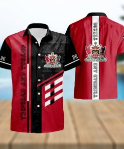 Trinidad And Tobago Coat Of Arms Button Down Set 3D Hawaiian Shirt And Short Gift For Men And Women