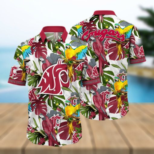 Tropical Aloha NCAA Washington State Cougars Hawaiian Shirt Summer Vacation Gift