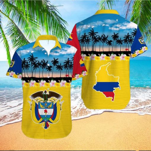 Tropical Beach Colombia Aloha Hawaiian Shirts