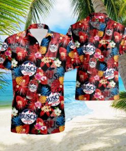 Tropical Pineapple And Busch Light Apple Beer All Over Print Summer Hawaiian Shirt