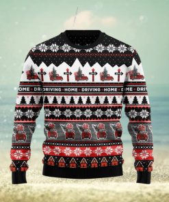 Truck Driving Home Best Gift Ugly Christmas Sweater