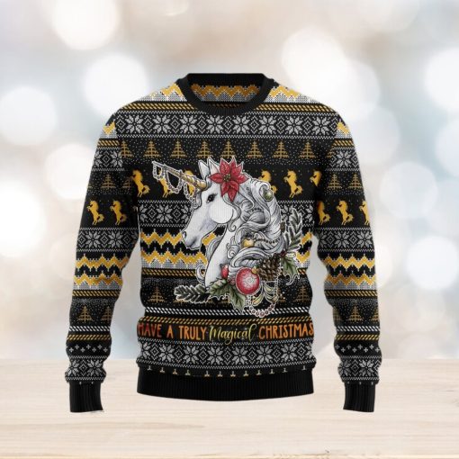 Truly Magical Christmas Unicorn Unicorn Lover Funny Family Ugly Christmas Sweater