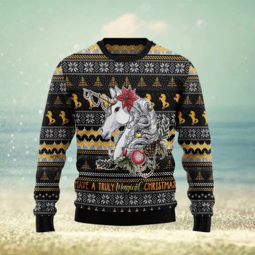 Truly Magical Christmas Unicorn Unicorn Lover Funny Family Ugly Christmas Sweater