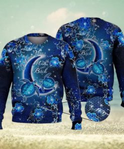 Turtle I Love You To The Moon And Back 3D Full Print Ugly Sweater Christmas Gift Sweater