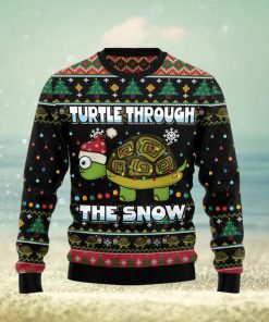 Turtle Through The Snow Funny Family Ugly Christmas Sweater