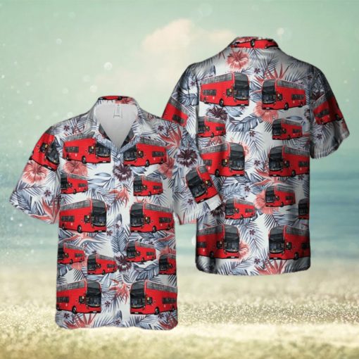 UK Double Decker Bus Hawaiian Shirt