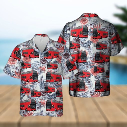 UK Double Decker Bus Hawaiian Shirt