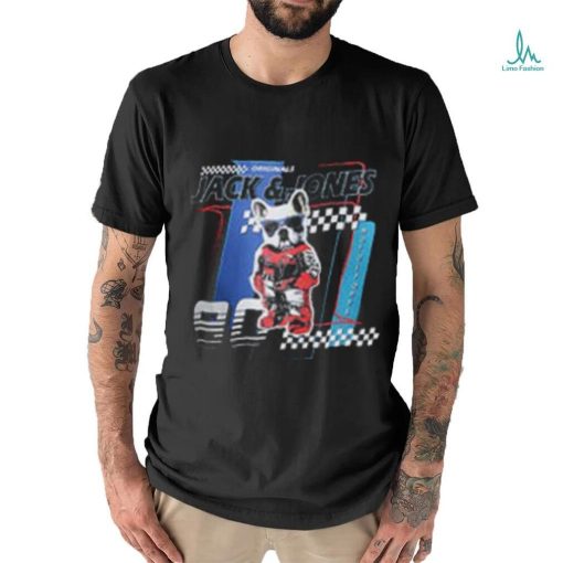 URBAN RACERS by JACK&JONES Black Racer Doggo Print T shirt