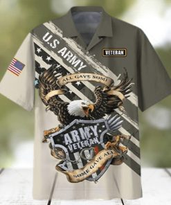 US Army Veteran Eagle Flag Hawaiian Shirt