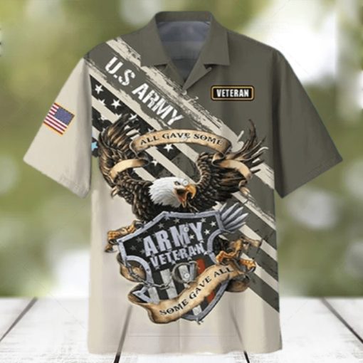 US Army Veteran Eagle Flag Hawaiian Shirt